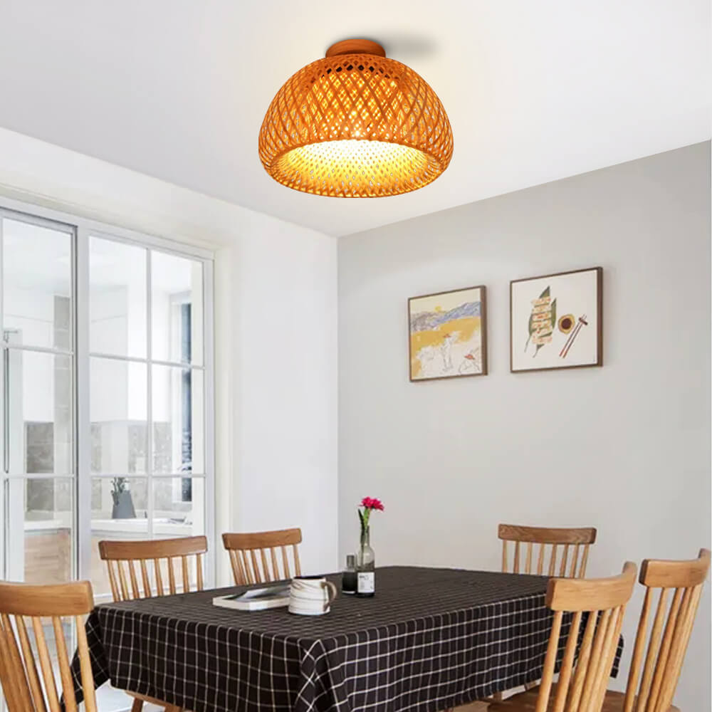 Vintage Handmade Bamboo Ceiling Light