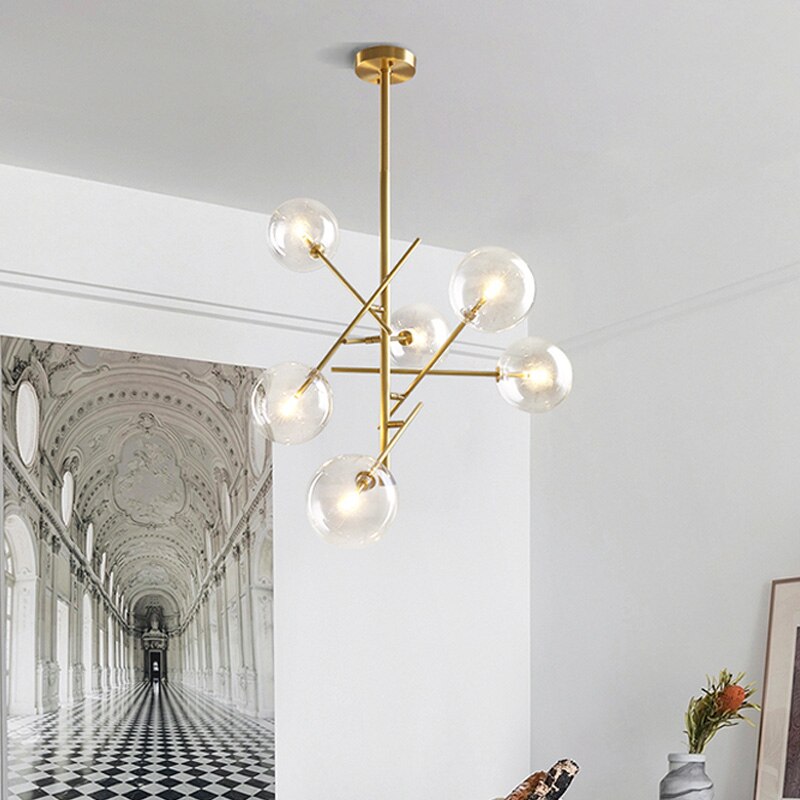 Modern Creative Concise Style Glass LED Pendant Lamp Sparkle