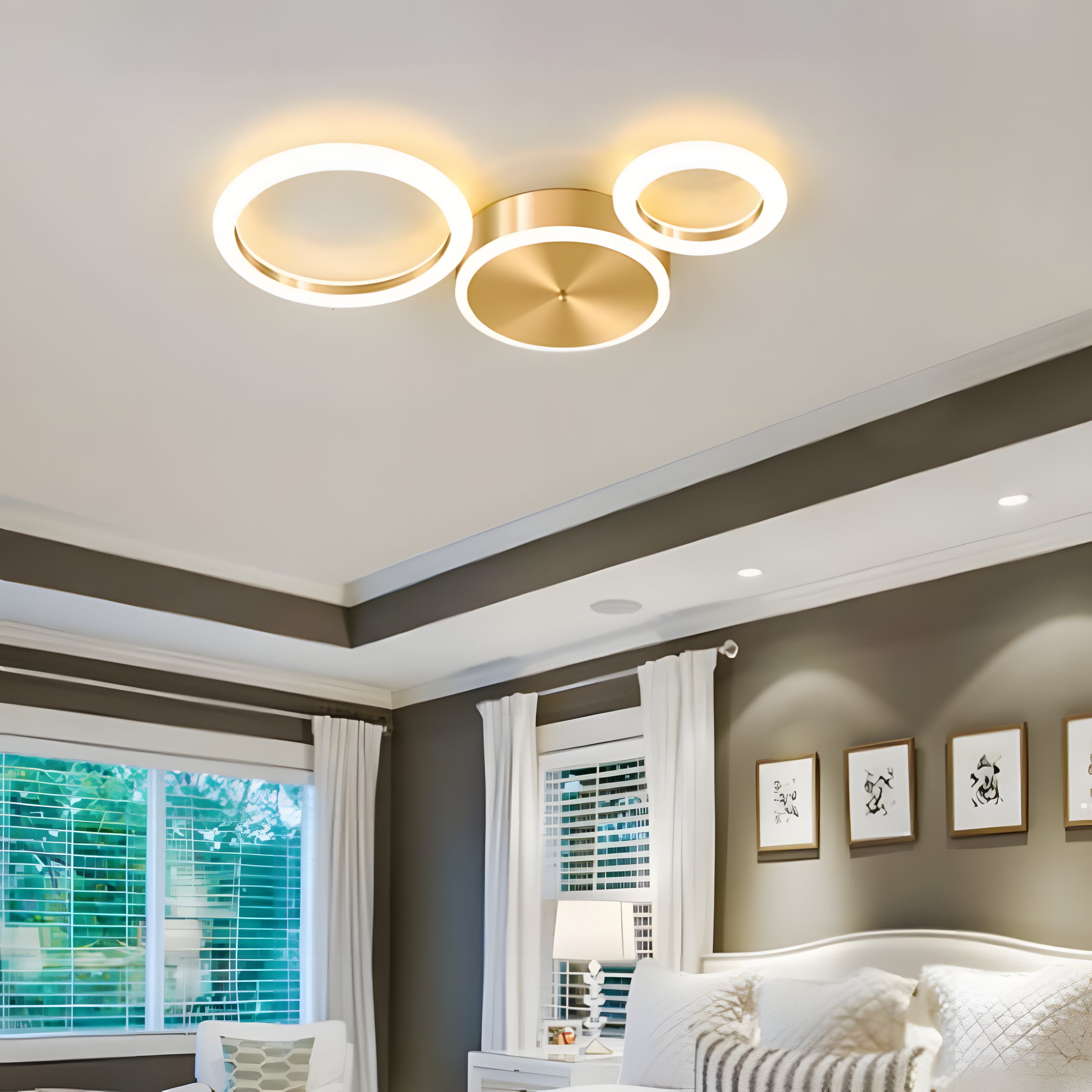Led Light Cill Modern Gold Circle LED Ceiling Light