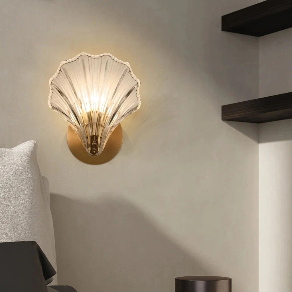Shell Style Lamp Creative Crystal Shell Wall Lamp