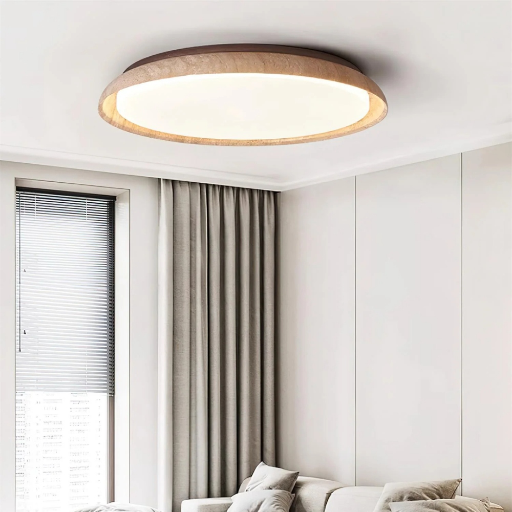 Wooden Rim LED Ceiling Light | Flush Mount